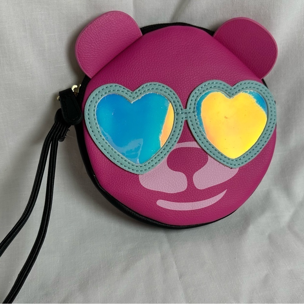 Betsey Johnson Wristlet Bear with Heart Sunglasses New